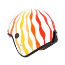 Helstons FLOWER HELMET Carbon EN-2206 WHITE (Orange-Red)