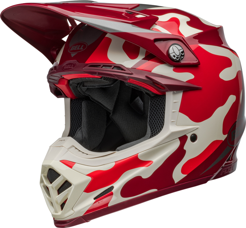 Casco BELL Moto-9S Flex - Ferrandis M?chant Gloss Red/Silver