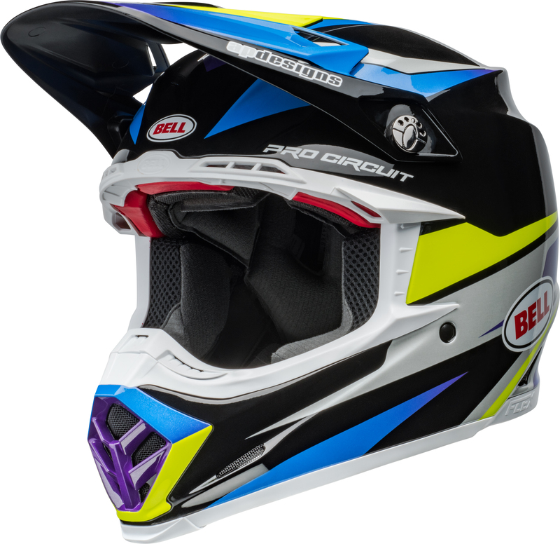 Casco BELL Moto-9S Flex - Pro Circuit 24 Gloss Black/Blue