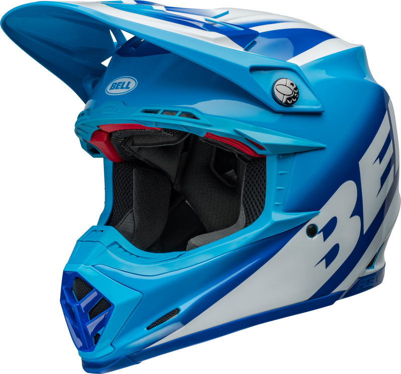 BELL Moto-9S Flex Rail Gloss Blue White
