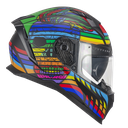 CGM 311X BLAST SKULL Black Blue Red matte