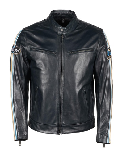Helstons RACE Leather Aniline blue