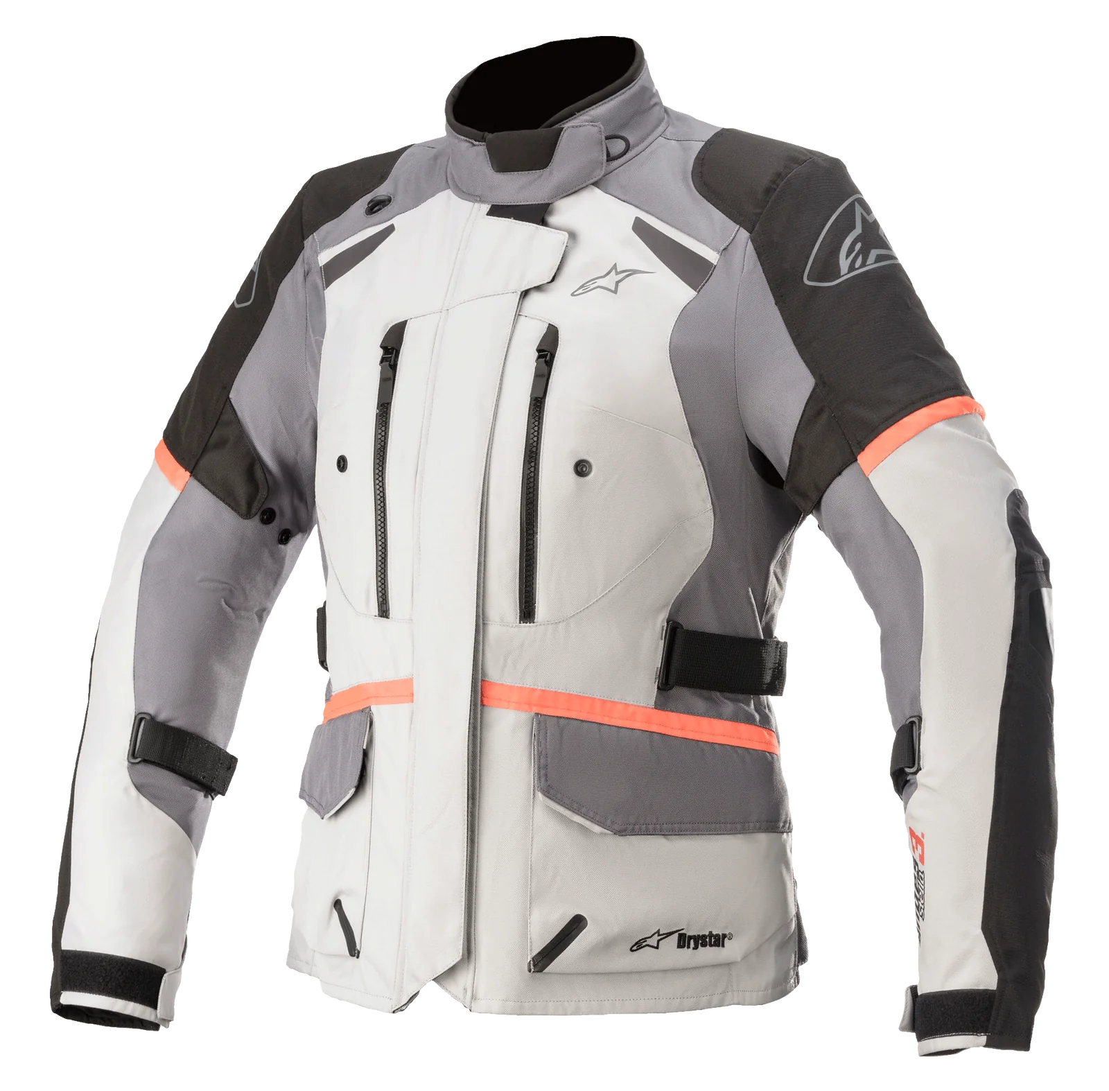 Alpinestars Stella Andes V3 Drystar Jacket Ice Gray Dark Gray Black Coral