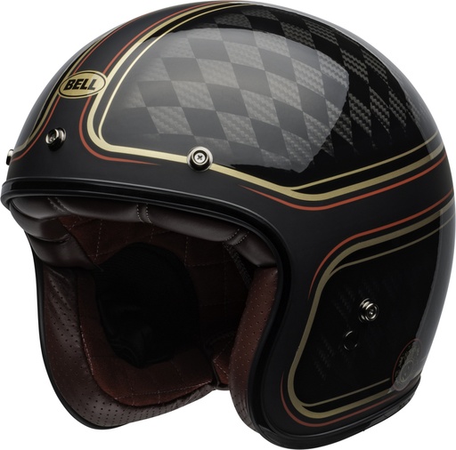 Casco BELL Custom 500 Carbon - RSD Checkmate Matte Gloss Black/Gold