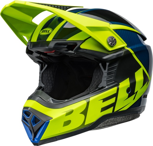 Casco BELL Moto-10 Spherical - Sliced Matte/Gloss Retina/Blue