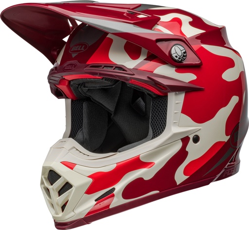 Casco BELL Moto-9S Flex - Ferrandis M?chant Gloss Red/Silver