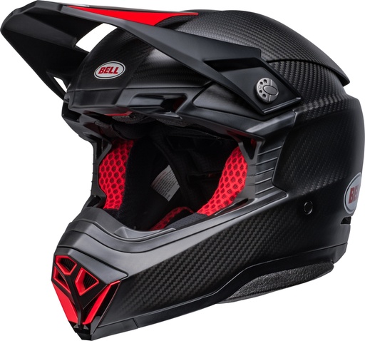 BELL Moto-10 Spherical Satin Gloss Black Red