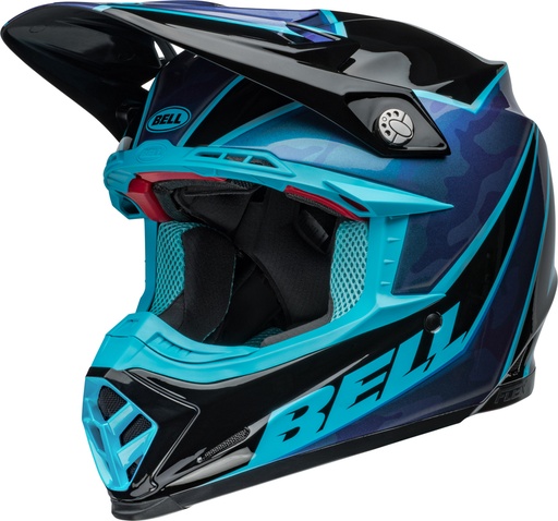 BELL Moto-9S Flex Sprite Gloss Black Blue