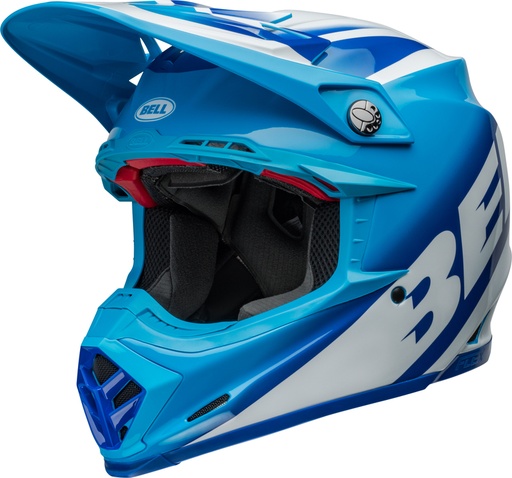 BELL Moto-9S Flex Rail Gloss Blue White
