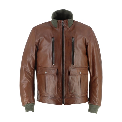 Helstons DOWNTOWN Waxed Rag TAN Leather (Jacket)