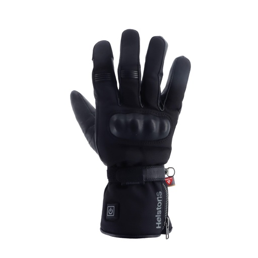 Helstons ECKO GIRL (HEATING) Fabric-Leather BLACK (Glove)