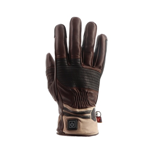 Helstons FENDER (HEATING) CHOCO Leather (Beige-Black) (Glove)