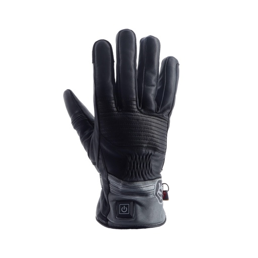 Helstons FENDER (HEATING) BLACK Leather (Grey) (Glove)