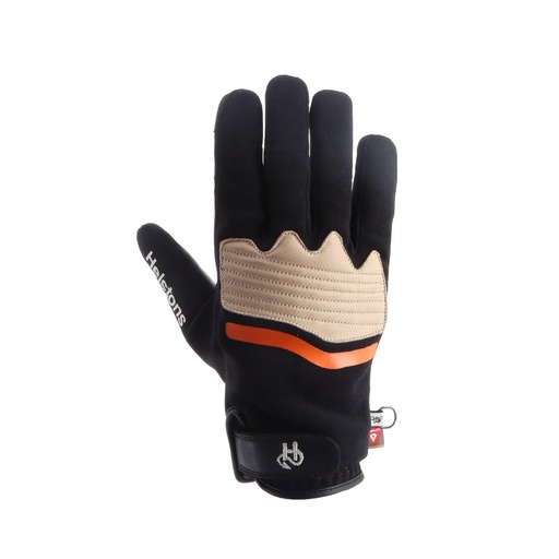 Helstons JAZZ WINTER 4Ways-BLACK Leather (Orange-Beige) (Glove)